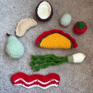 Handmade Crochet Play Food Set